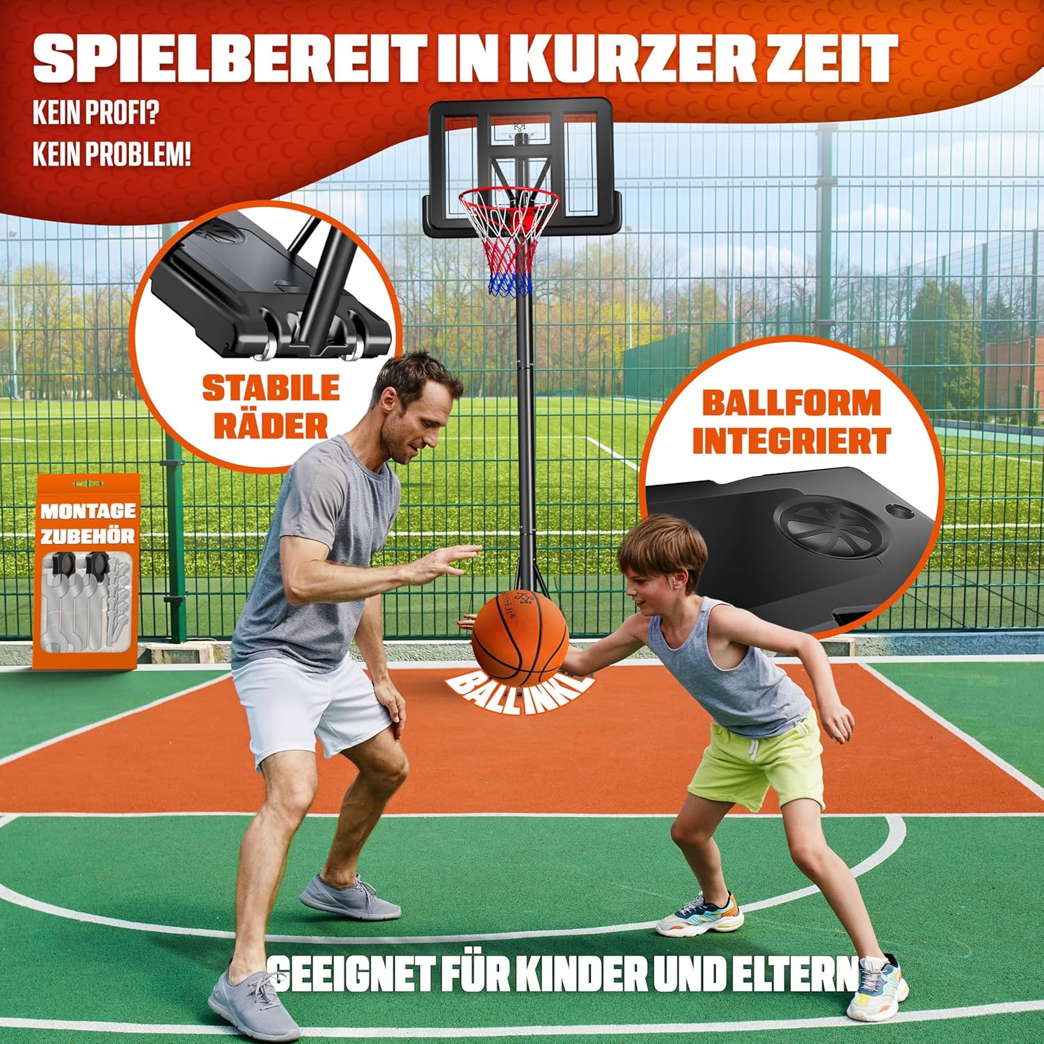 Thumbnail 5 de KESSER Basketballkorb verstellbar 230–305 cm