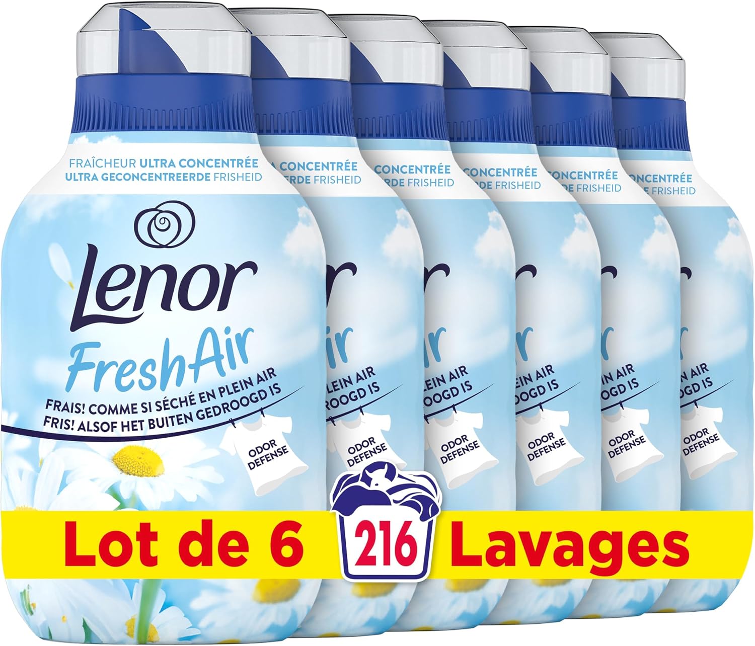 Detalle de Lenor Fresh Air Adoucissant 216 lavages — Peaux sensibles