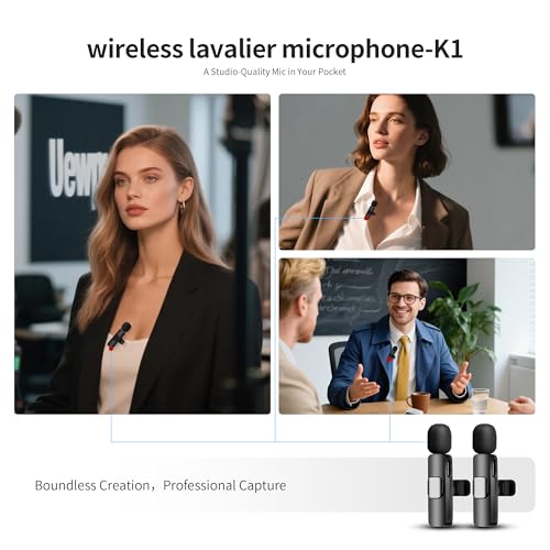 Detalle 2 de Uewpv 2026 Microfono Wireless: Kit dualità per Vlog e contenuti social