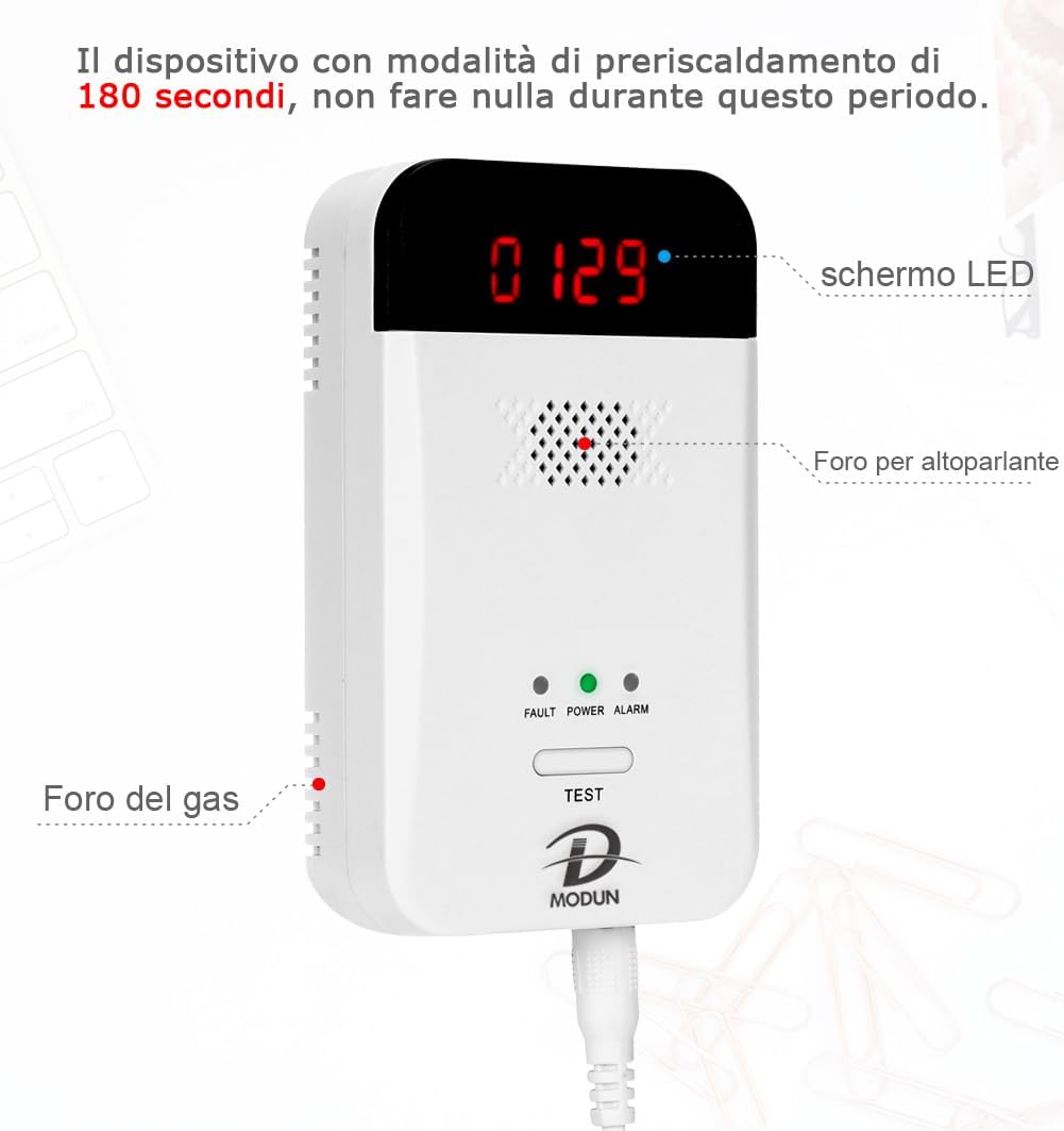 Thumbnail 4 de D MODUN Rilevatore di Gas: Sicurezza affidabile per cucina e casa