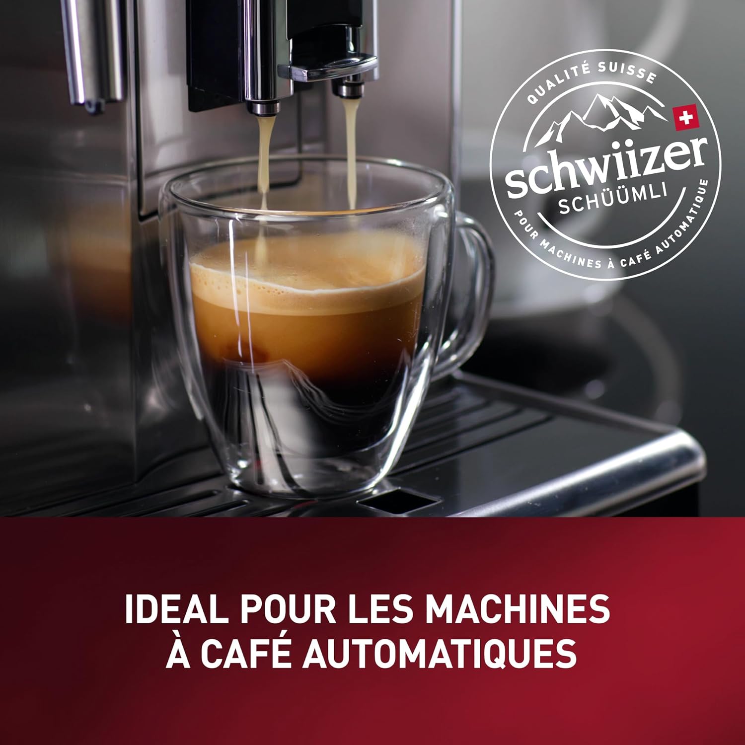 Detalle de Schwiizer Schüümli Intenso – Grains Arabica/Robusta, 65/35, intensité 4/5, torréfaction moyenne, Rainforest Alliance, 1 kg