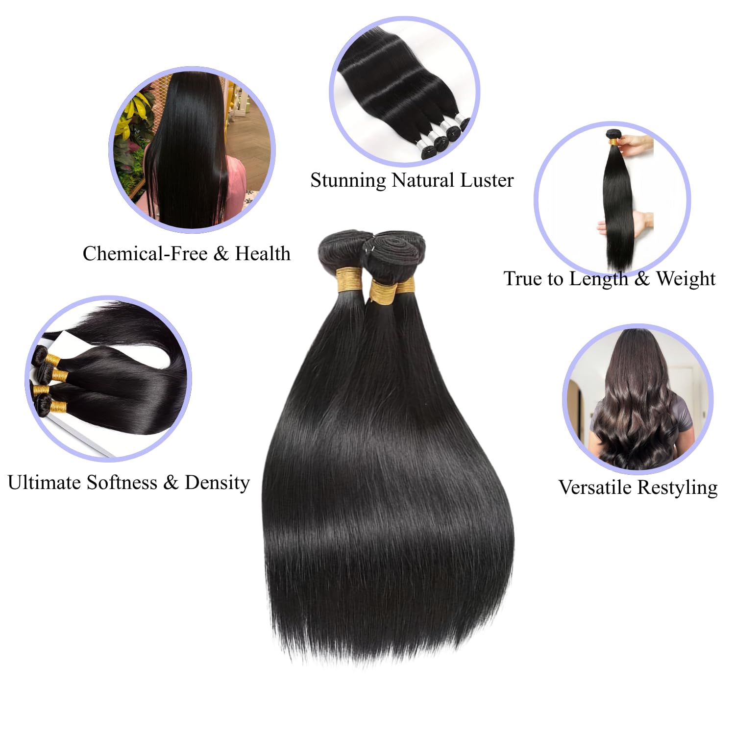 Detalle de Human Hair Bundles 14-Inch