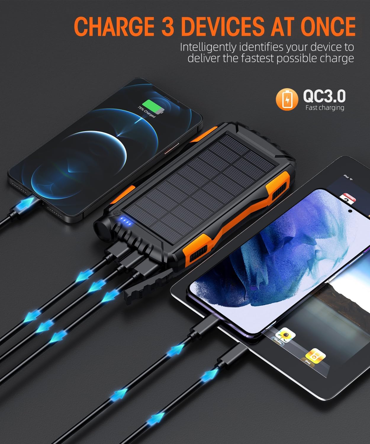 Detalle 2 de Solar power bank, 42800mAh