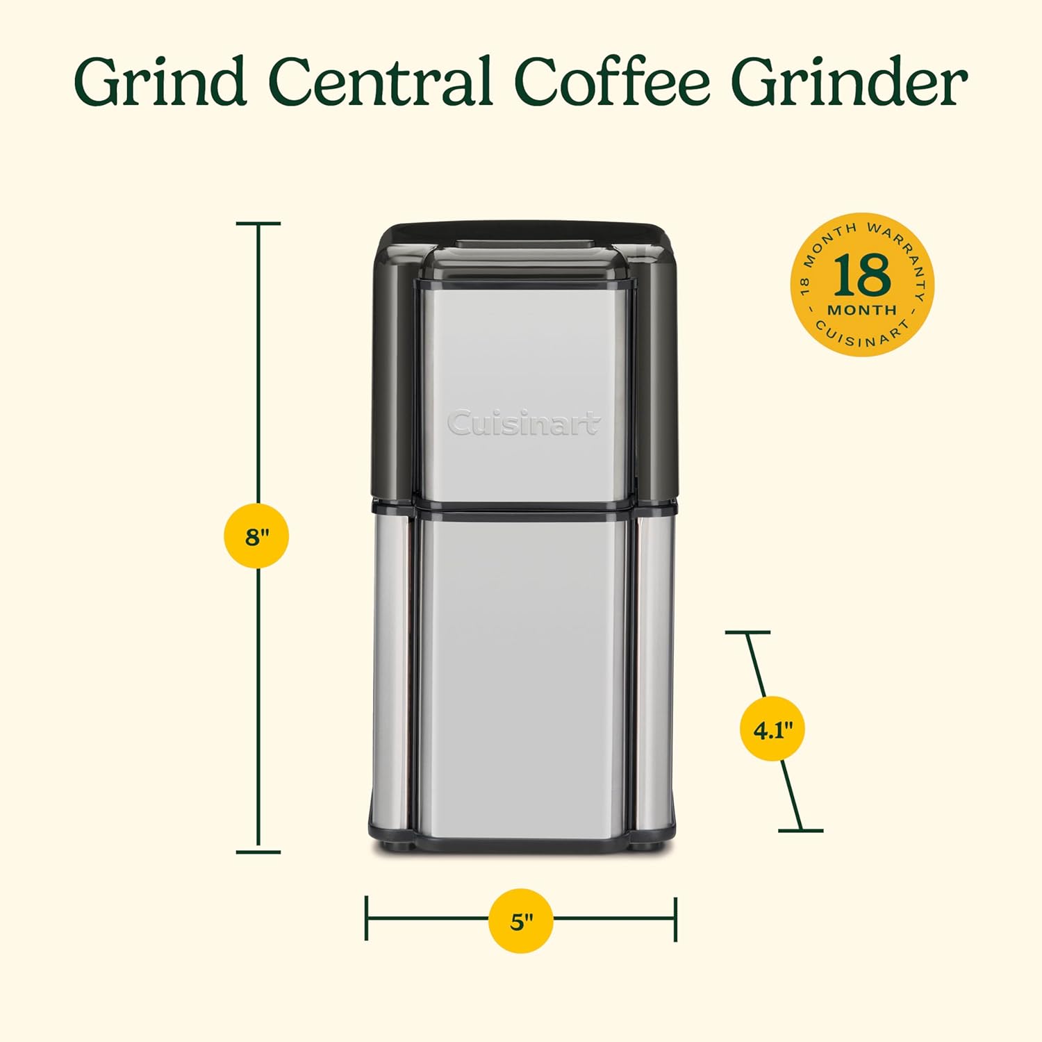 Thumbnail 2 de Cuisinart DCG-12BC Grind Central Coffee Grinder (Blade) in Silver