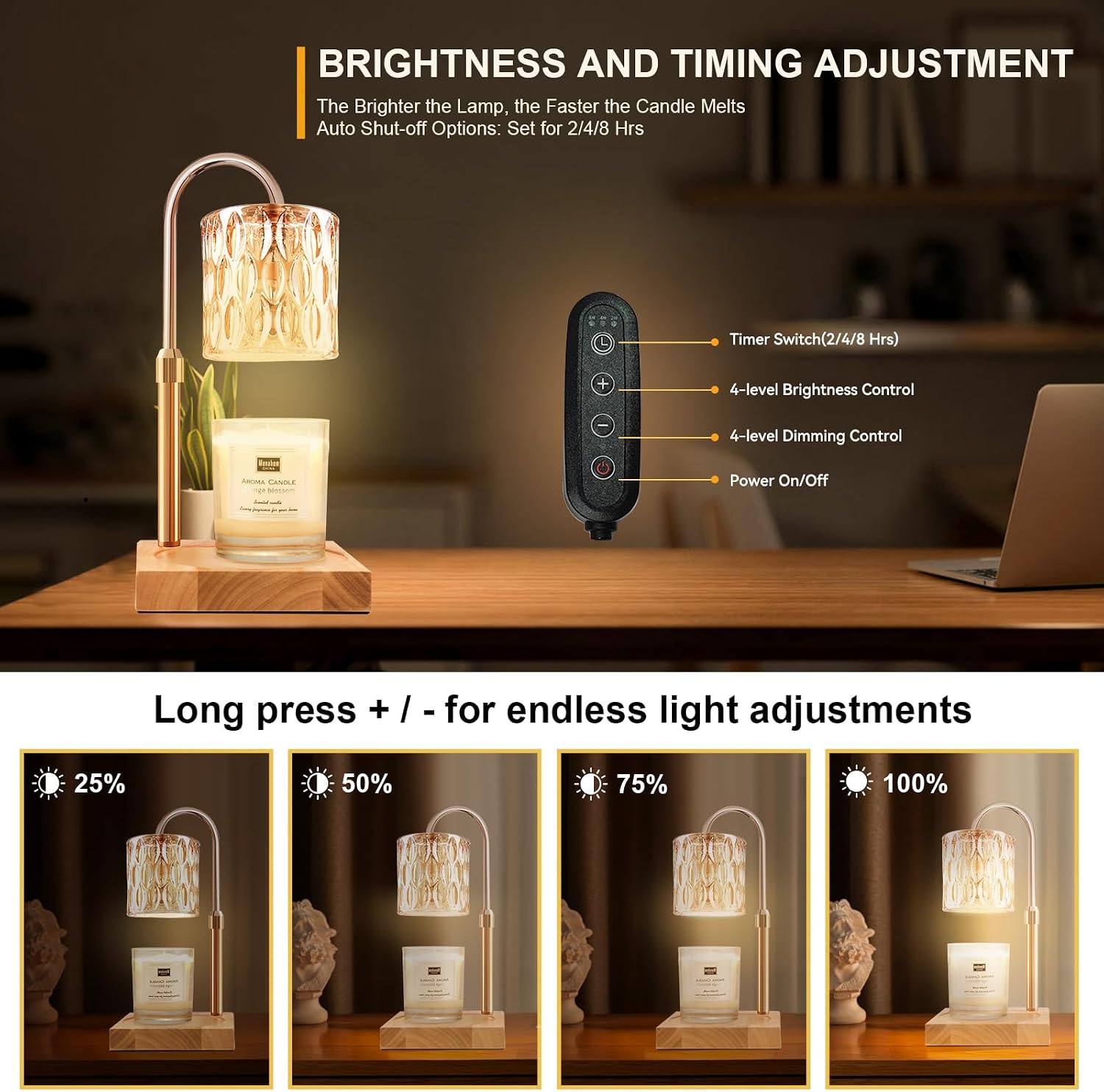 Detalle de Candle Warmer Lamp with 3 Bulbs 50W