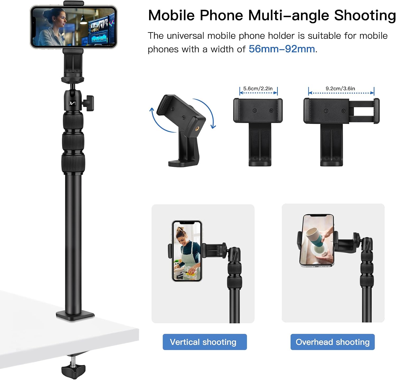 Thumbnail 5 de Victiv Camera Desk Mount: adjustable aluminium desk stand for phones, webcams and ring lights