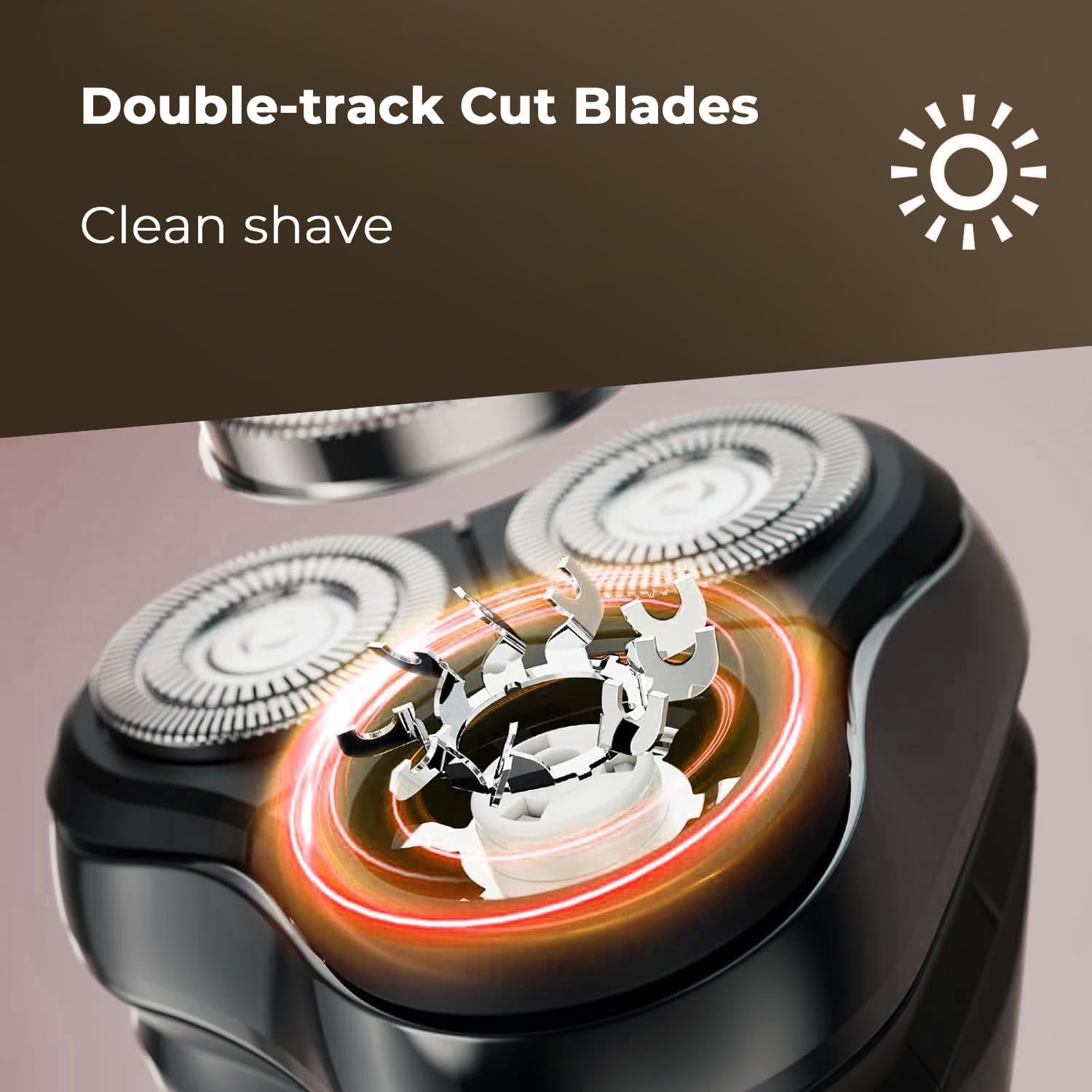 Thumbnail 3 de VitezTab Cordless Electric Razor for Men with 4D Floating Head, LED Display, Travel Lock & Pop-up Trimmer