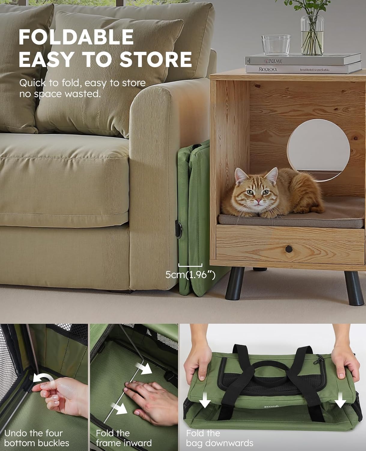 Thumbnail 6 de pecute Cat Carrier Stable 43x28x28cm