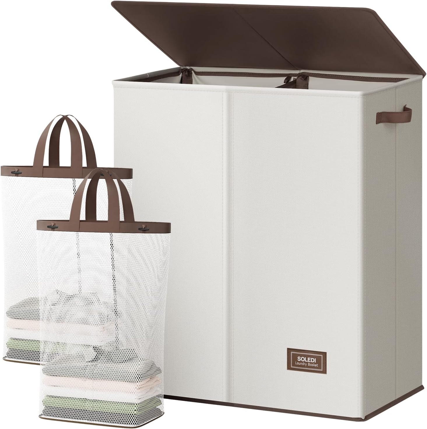 Detalle de SOLEDI Luxury Double Laundry Hamper, Large