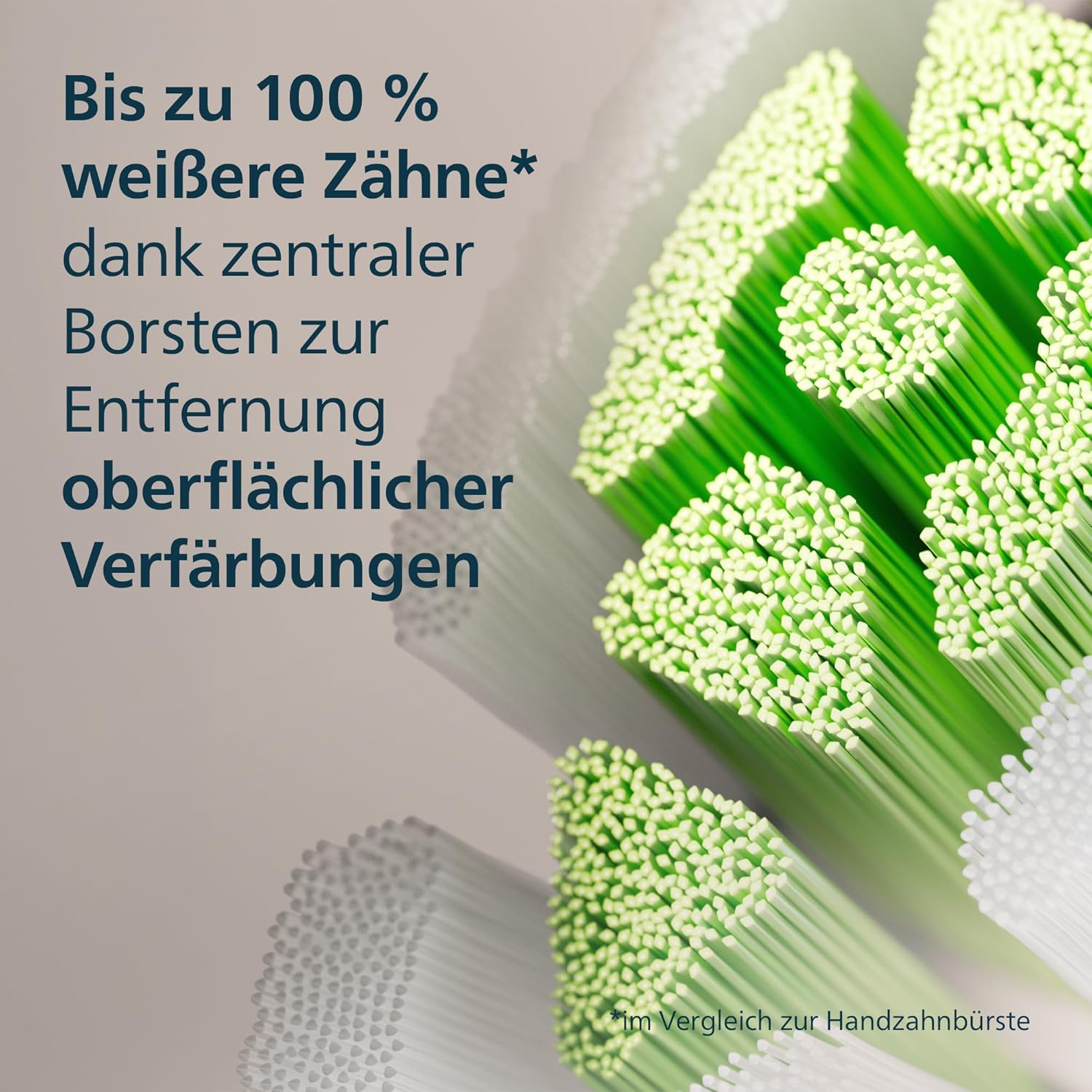 Detalle de Philips Sonicare W2 Optimal White – Original Ersatzbürstenköpfe (4er-Pack, HX6064/87) in Weiß