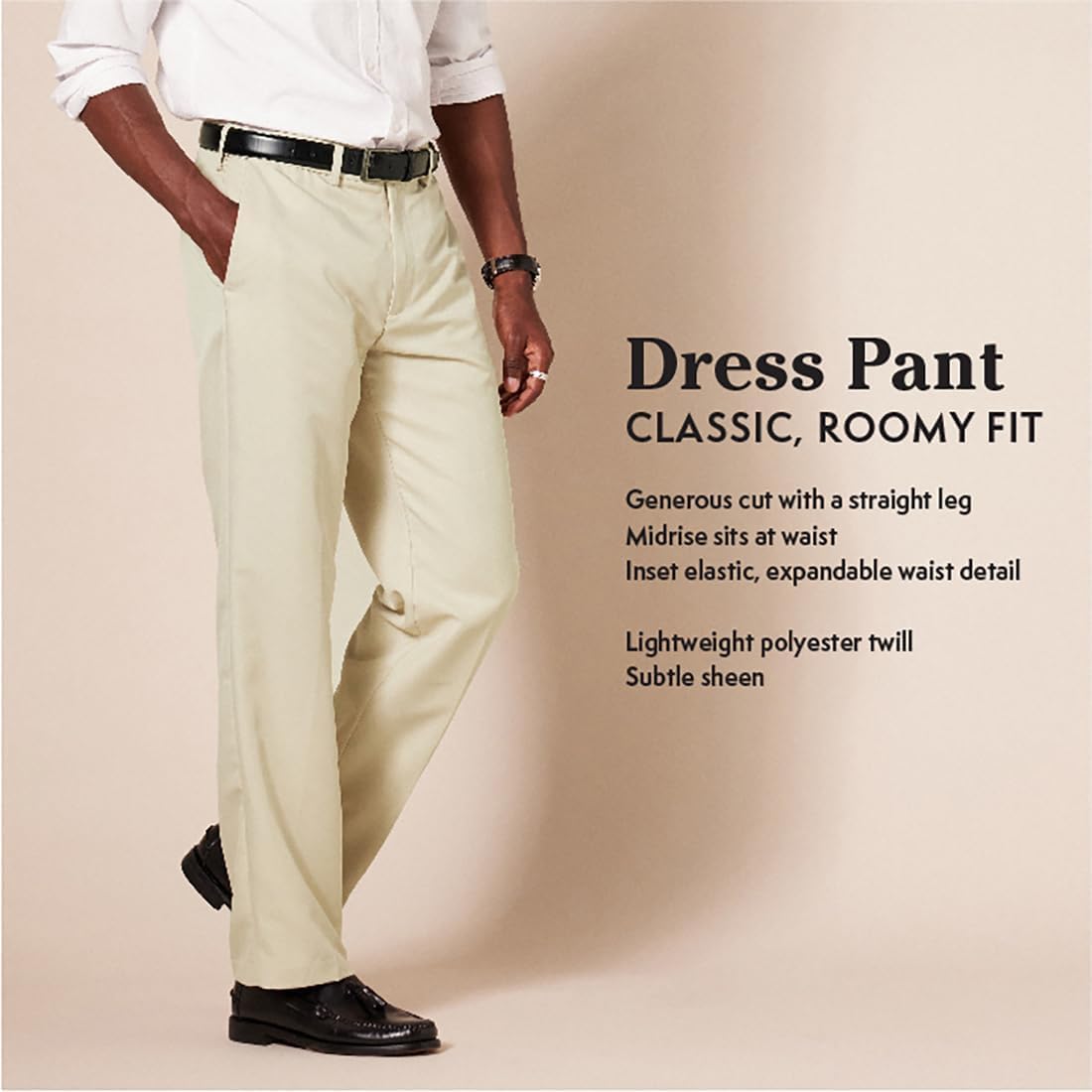 Thumbnail 1 de Amazon Essentials MAE65002SP18_S Men's Classic-Fit Dress Trousers, Expandable Waist, Dark Grey