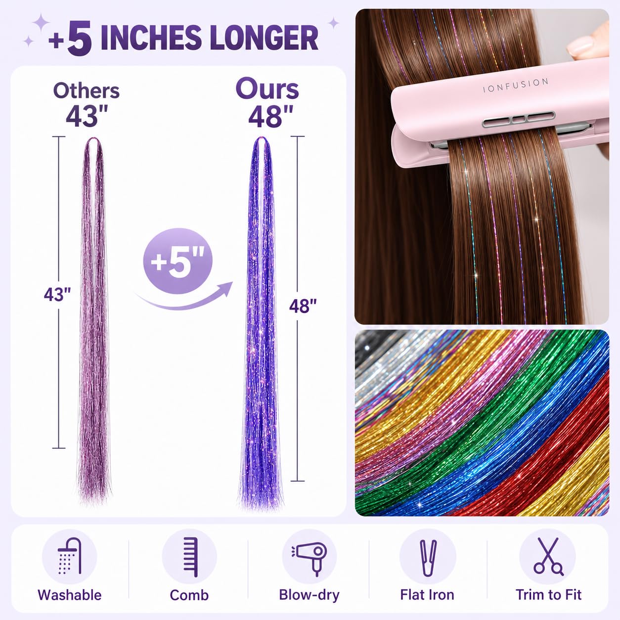 Thumbnail 6 de Hair Tinsel Kit, 20 Colors