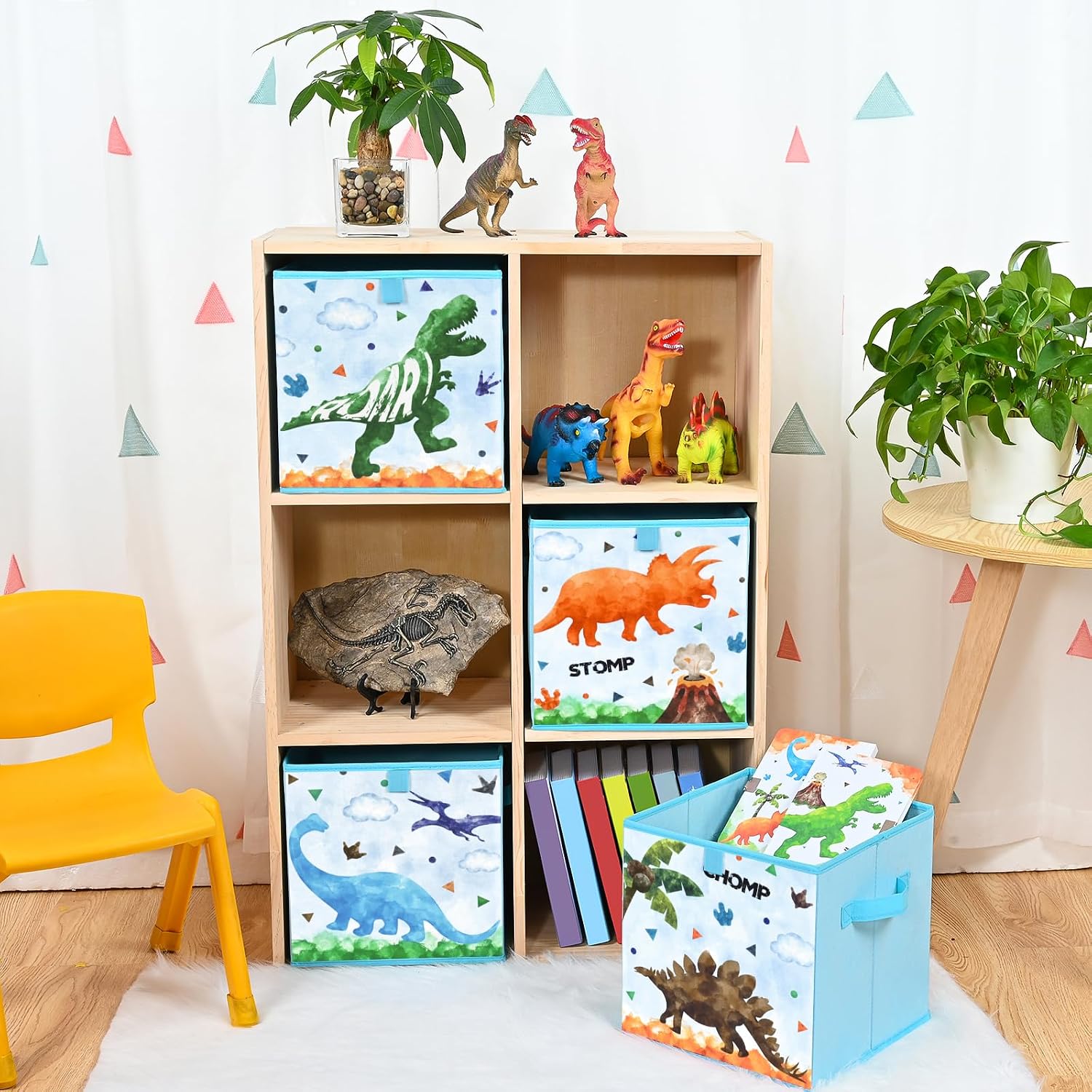 Thumbnail 4 de WERNNSAI Cube Storage Bins - 4-Pack Dinosaur Fabric Foldable Organisers, 28 cm
