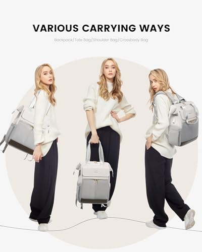 Detalle de LOVEVOOK mochila escolar impermeable para portátil, 3 compartimentos y 14 bolsillos