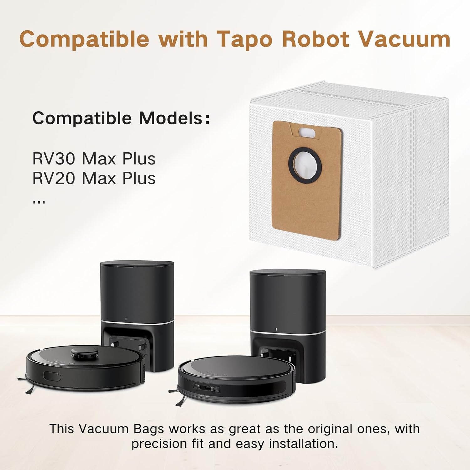 Detalle 2 de Tapo RV30 Max Plus dust bags 12-pack