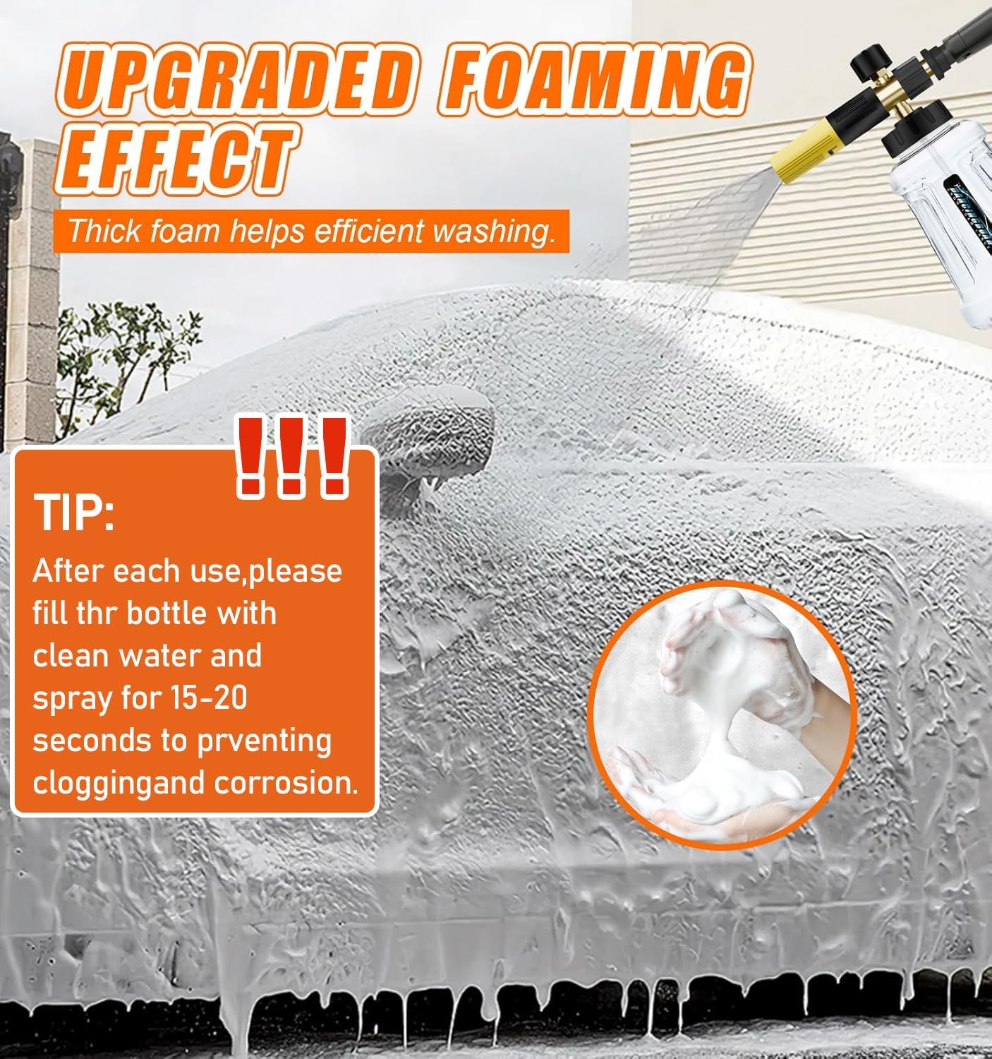 Detalle 2 de DANCINGBOAR Snow Foam Lance 1L for Karcher K Series