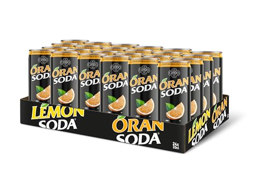 Detalle 2 de Oransoda Bevanda Gassata all'Arancia, 24 Lattine da 33 cl – autentica arancia siciliana in ogni sorso