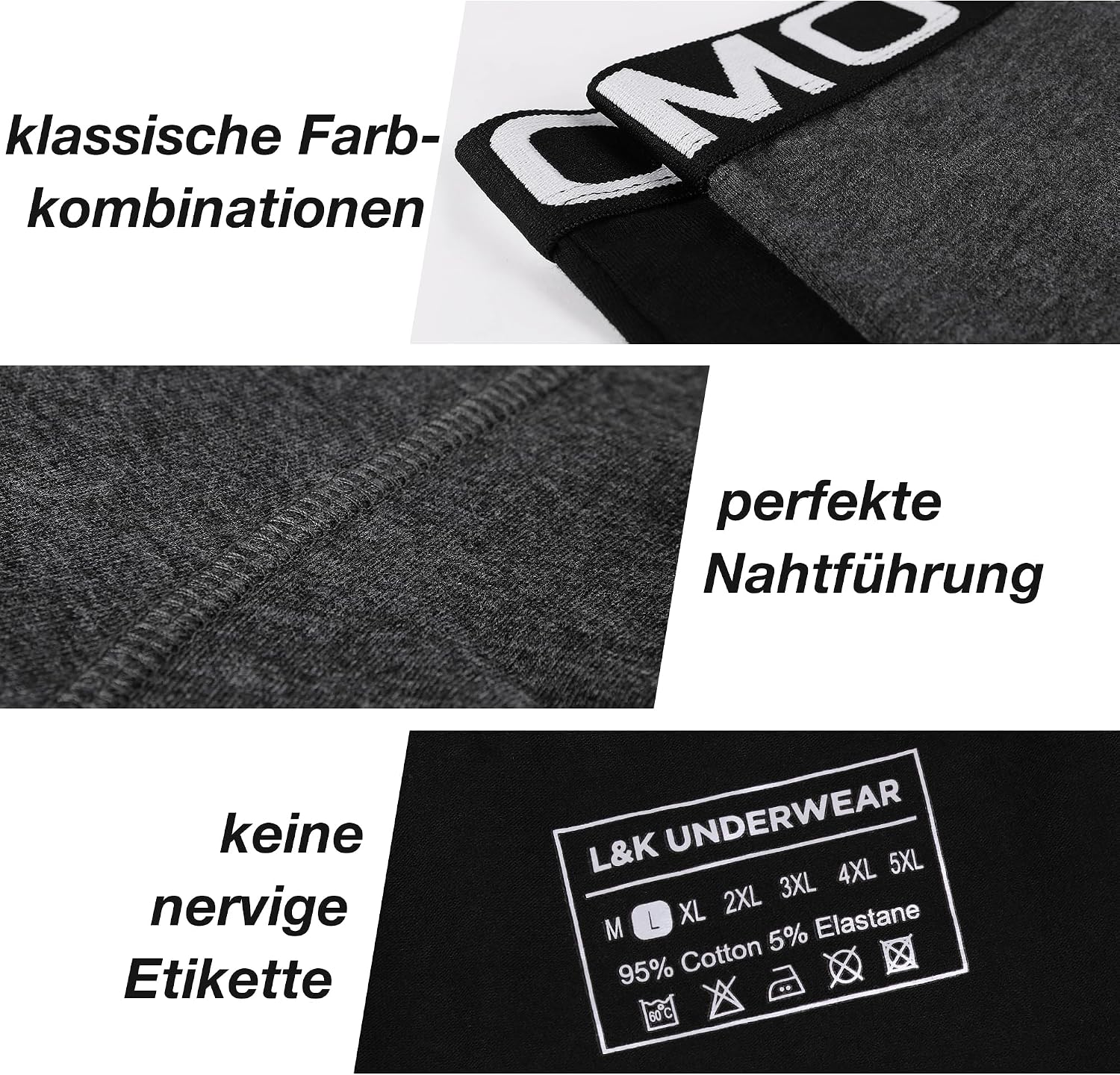 Detalle 2 de L&K 5er Pack Retroshorts