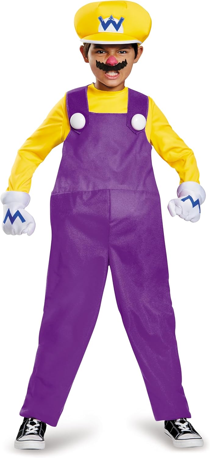 Detalle de Disguise Wario Deluxe Super Mario Bros. Costume with Inflatable Belly