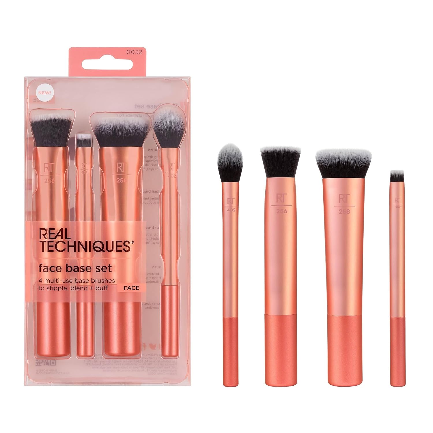 Detalle de Real Techniques Face Base Makeup Brush Kit 4âteilig đš