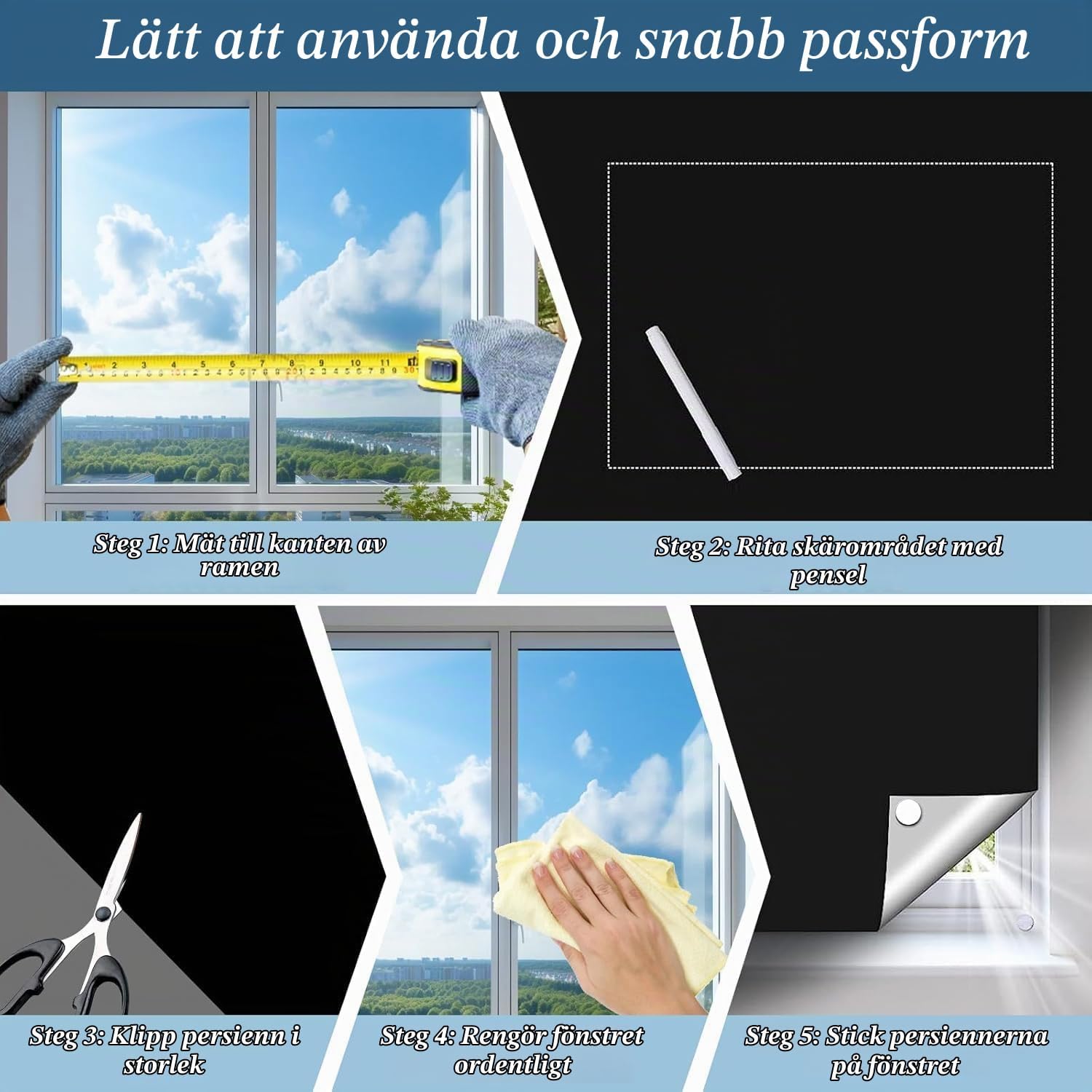 Detalle 2 de Obcxin mörkläggningsgardin 300 × 148 cm i 420D Oxfordtyg
