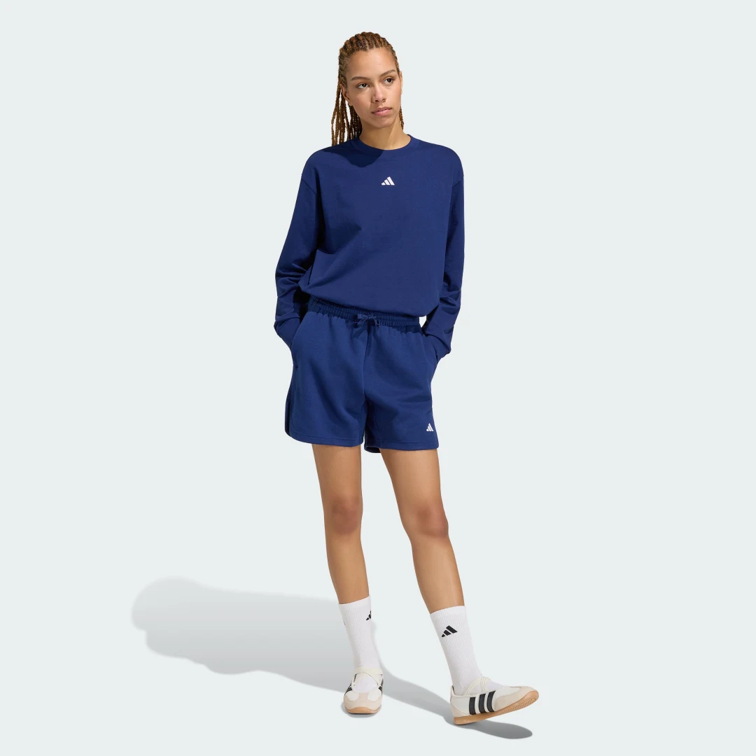 Detalle de Camiseta manga larga 3 Stripes Studio Boyfriend de Adidas
