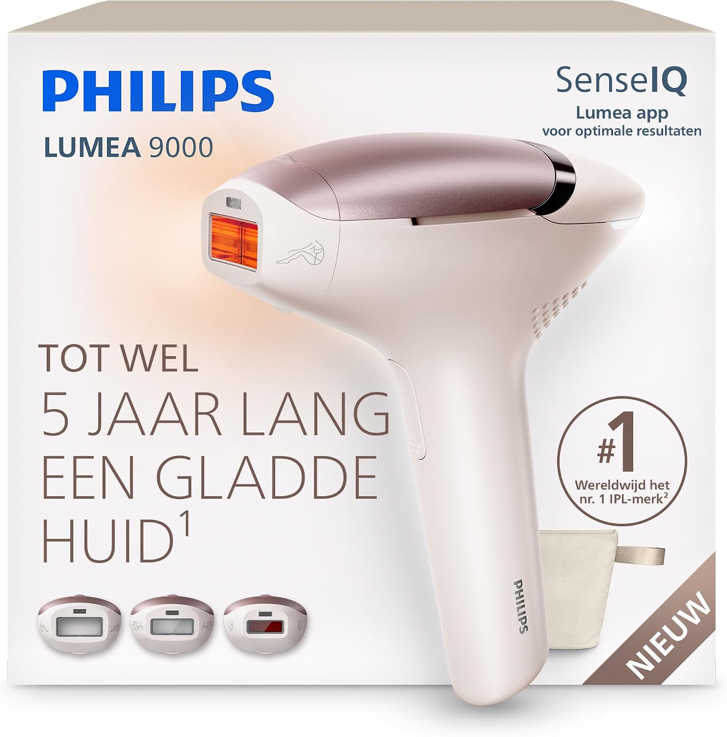 Detalle de Philips Lumea 9000 BRI938/00 IPL-ontharingsapparaat met 3 opzetstukken