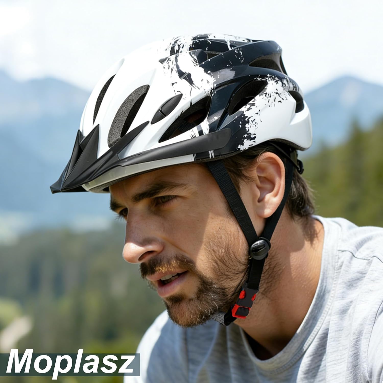 Thumbnail 6 de Cycle Helmet Adults: Lightweight Bike Helmet with LED Rear Light, 57–62cm
