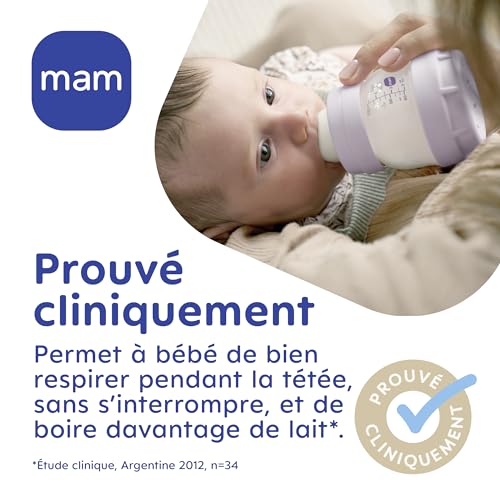 Thumbnail 5 de MAM Easy Start Anti-Colique Lot de 2 Biberons 260 ml (2+ mois) Lilas + Sable