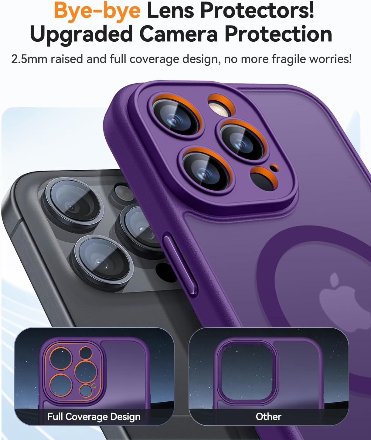 Thumbnail 2 de CANSHN Magnetic Case for iPhone 16 Pro Max – Deep Purple, Full Camera Protection with MagSafe
