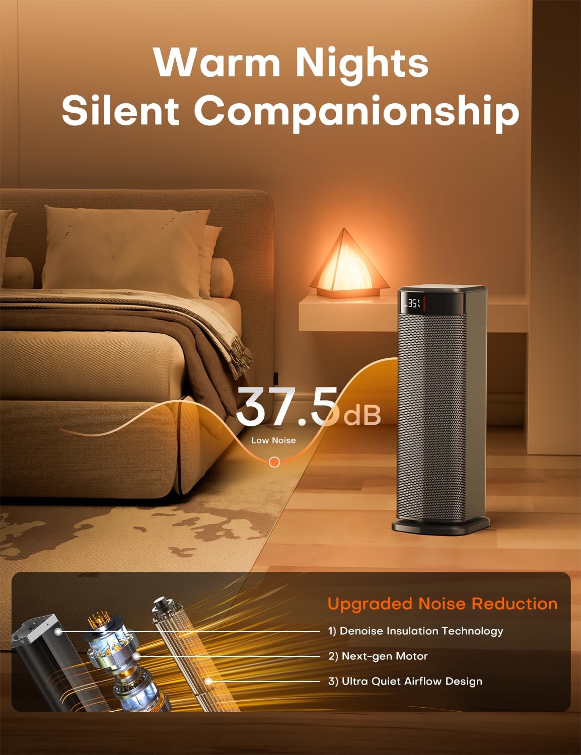 Thumbnail 5 de QEXREED Heater 2000W electric heater with thermostat