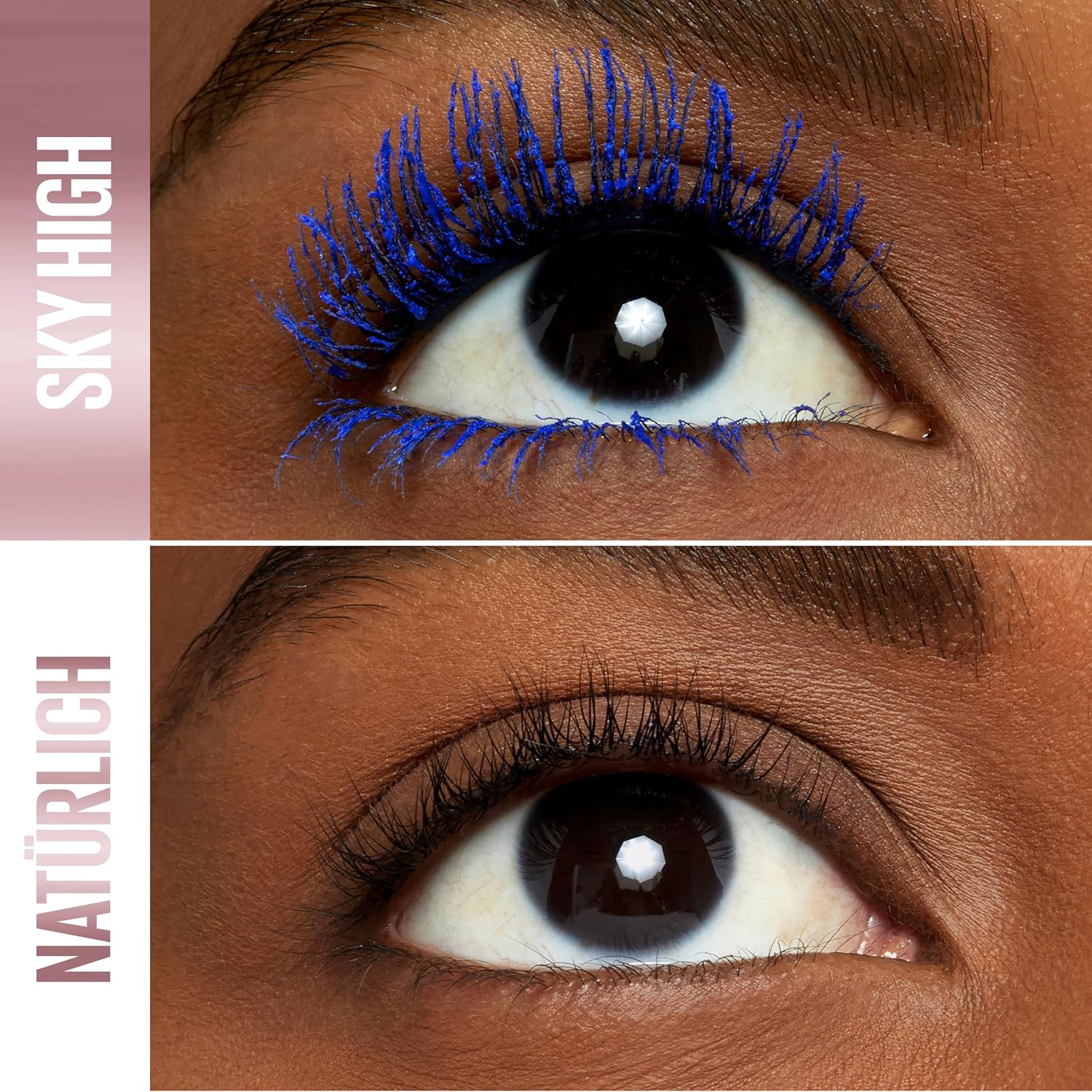 Detalle 2 de Maybelline New York Sky High Blue Mist Wimperntusche in intensivem Blau – für extreme Länge & volles Volumen