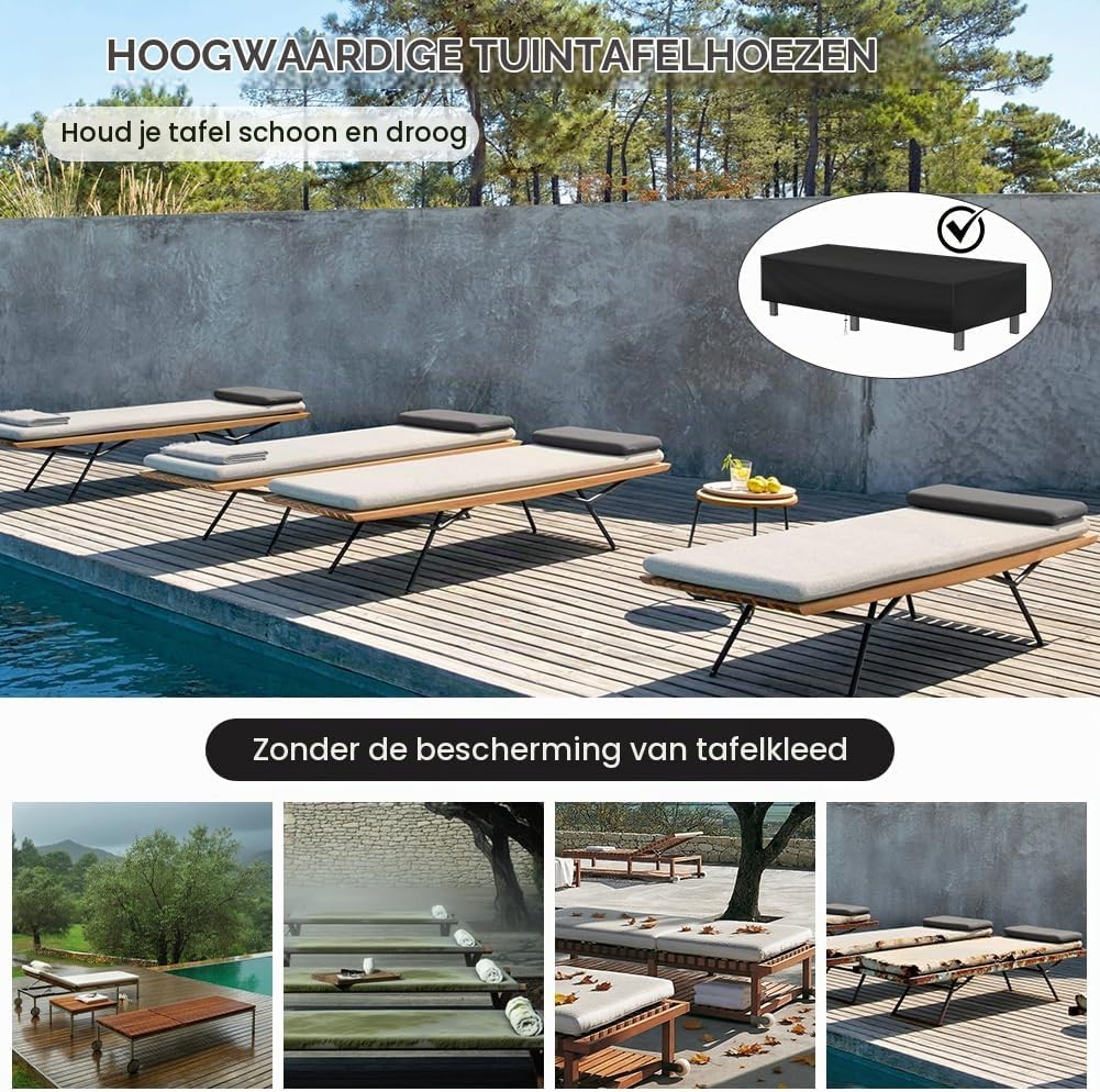Detalle de AOOWU 5084704 hoes voor ligbedden, 210D Oxford, waterdicht en UV-bestendig