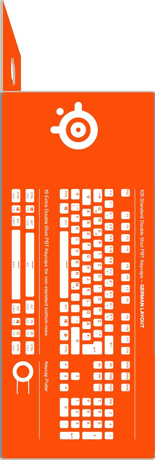 Thumbnail 6 de SteelSeries PrismCaps PrismCaps – Double-Shot-Tastenset mit „Pudding“-Optik (MX) in Weiß für deutsches Tastaturlayout