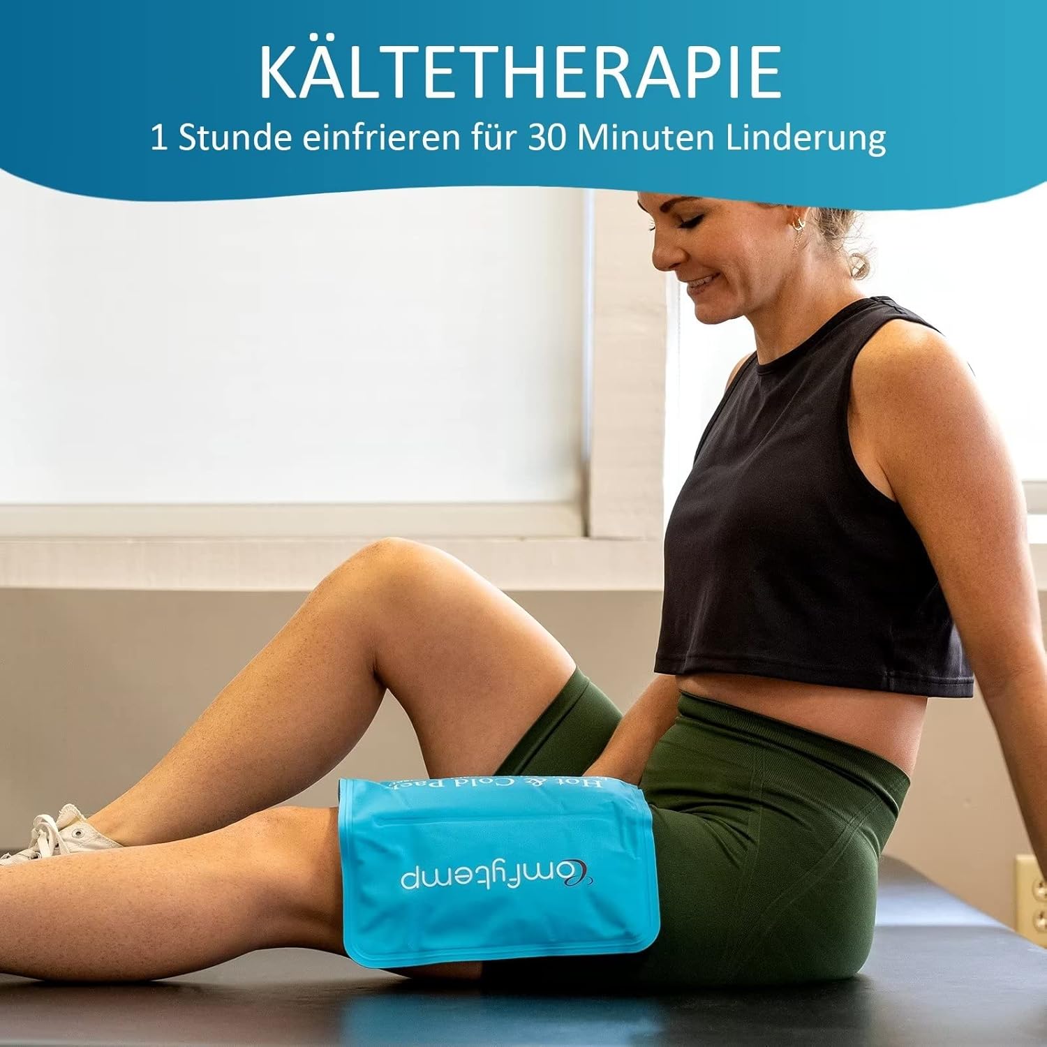 Thumbnail 4 de Comfytemp Große Kühlpads Gel mit Klettband, 27x37 cm – Wiederverwendbar für Schulter, Nacken, Rücken, Knie & Gesäß