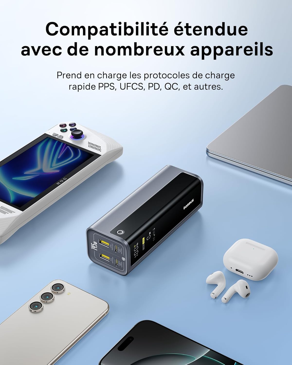 Thumbnail 5 de Baseus EnerGeek Powerbank 145W × 20800mAh — Chargement rapide et écran intelligent pour vos appareils