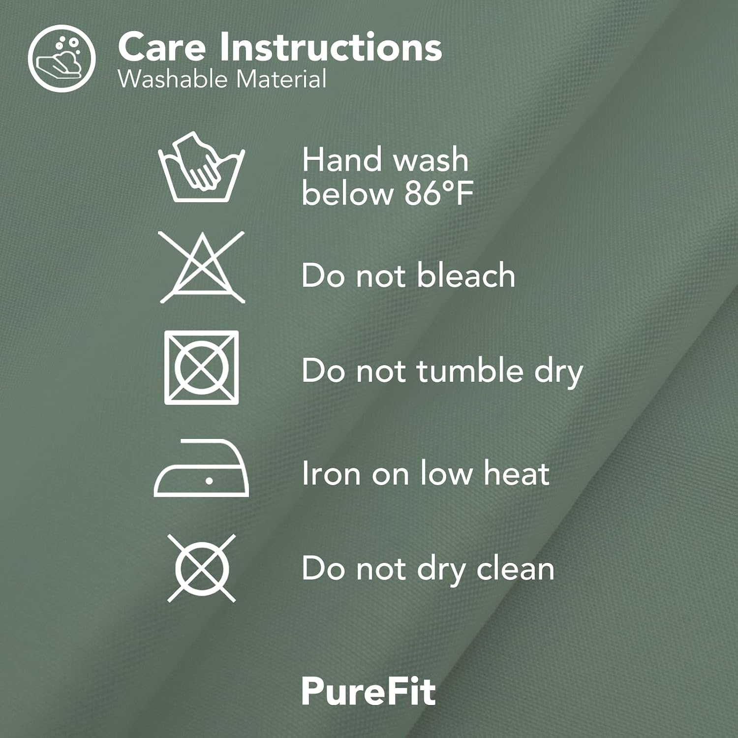 Thumbnail 6 de PureFit Model 1 Outdoor Curtain Panel, Sage Green, 100"W x 95"L