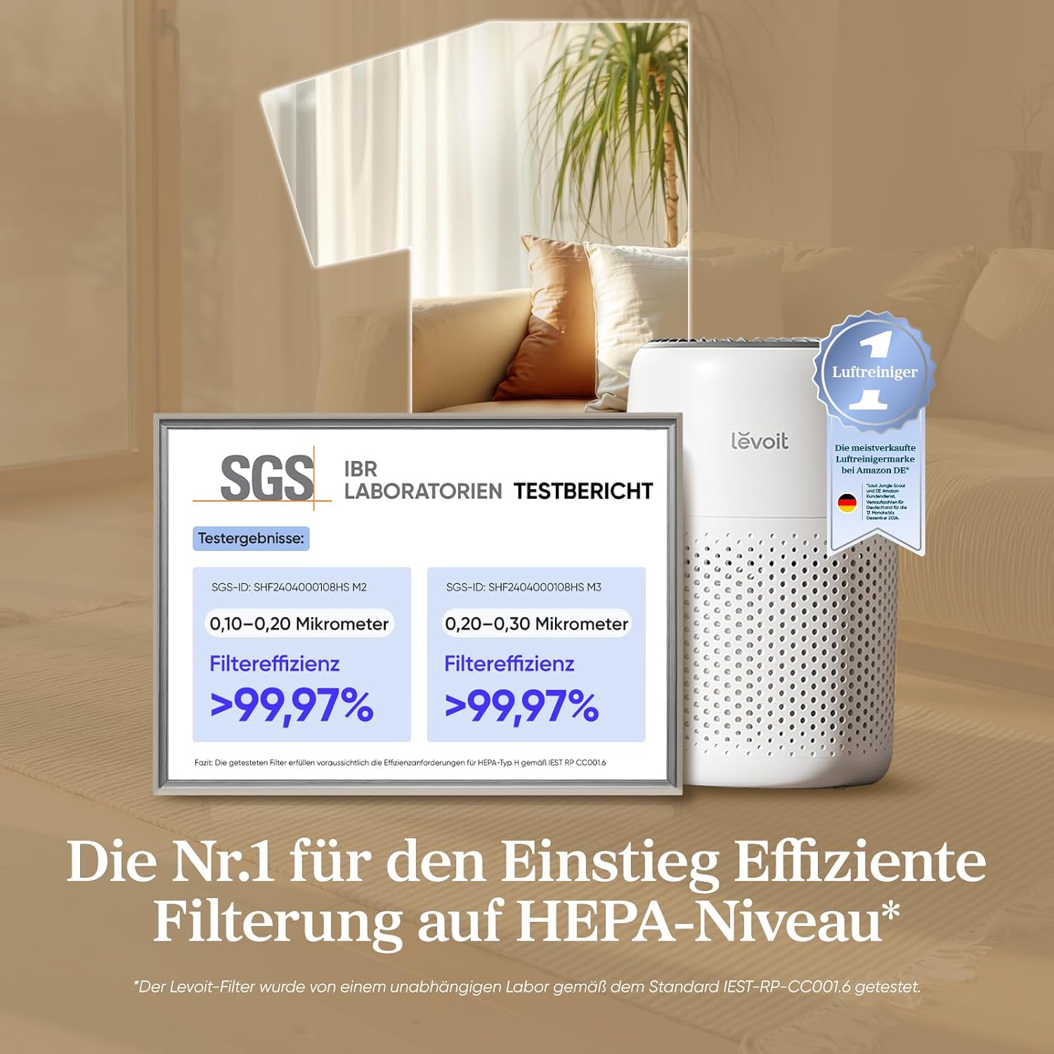Detalle 2 de Levoit Luftreiniger Allergiker 7 W 🍃