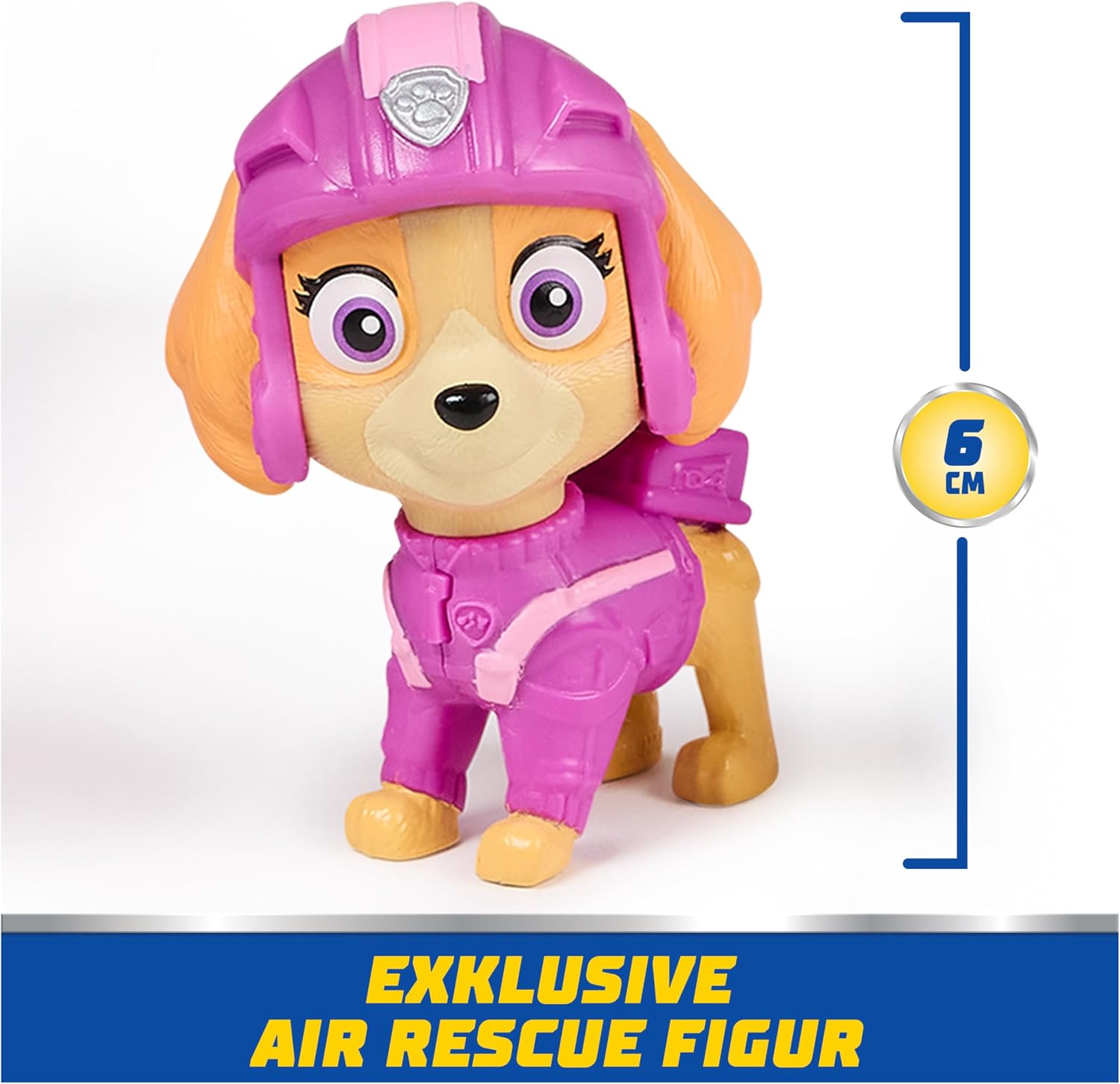 Detalle de PAW Patrol Air Rescue Skyes Rettungsflugzeug – Basisfahrzeug mit einziehbarer Klaue, Rettungskorb, Skye- und Hasenfigur
