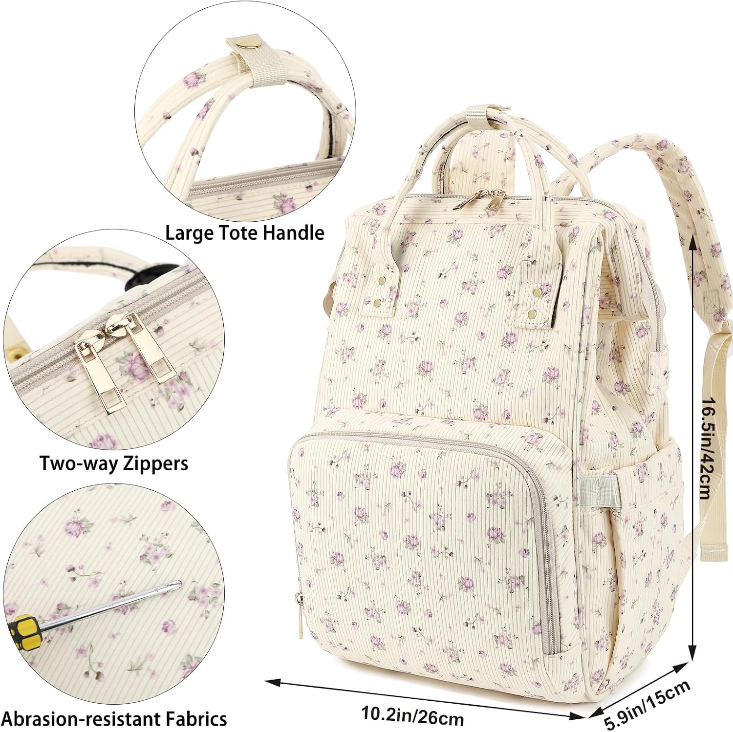 Thumbnail 6 de Yusudan Diaper Bag Backpack in Corduroy