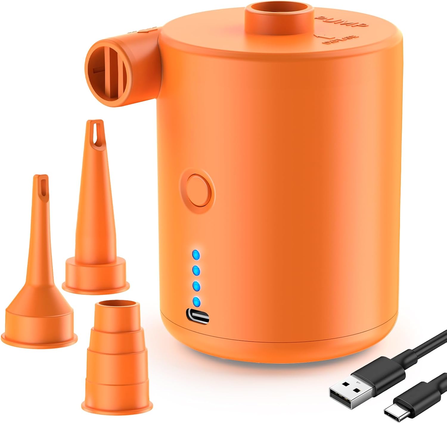 Electric Air Pump Portable Rechargeable: 4000mAh 50W Fast Inflating Mini Pump for Inflatable Beds, Pools and More