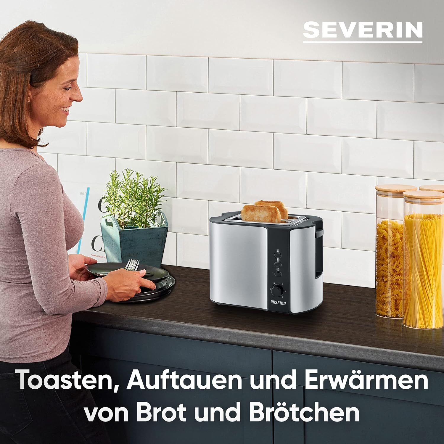 Detalle de SEVERIN AT 2589 Automatik-Toaster 800 W 🍞