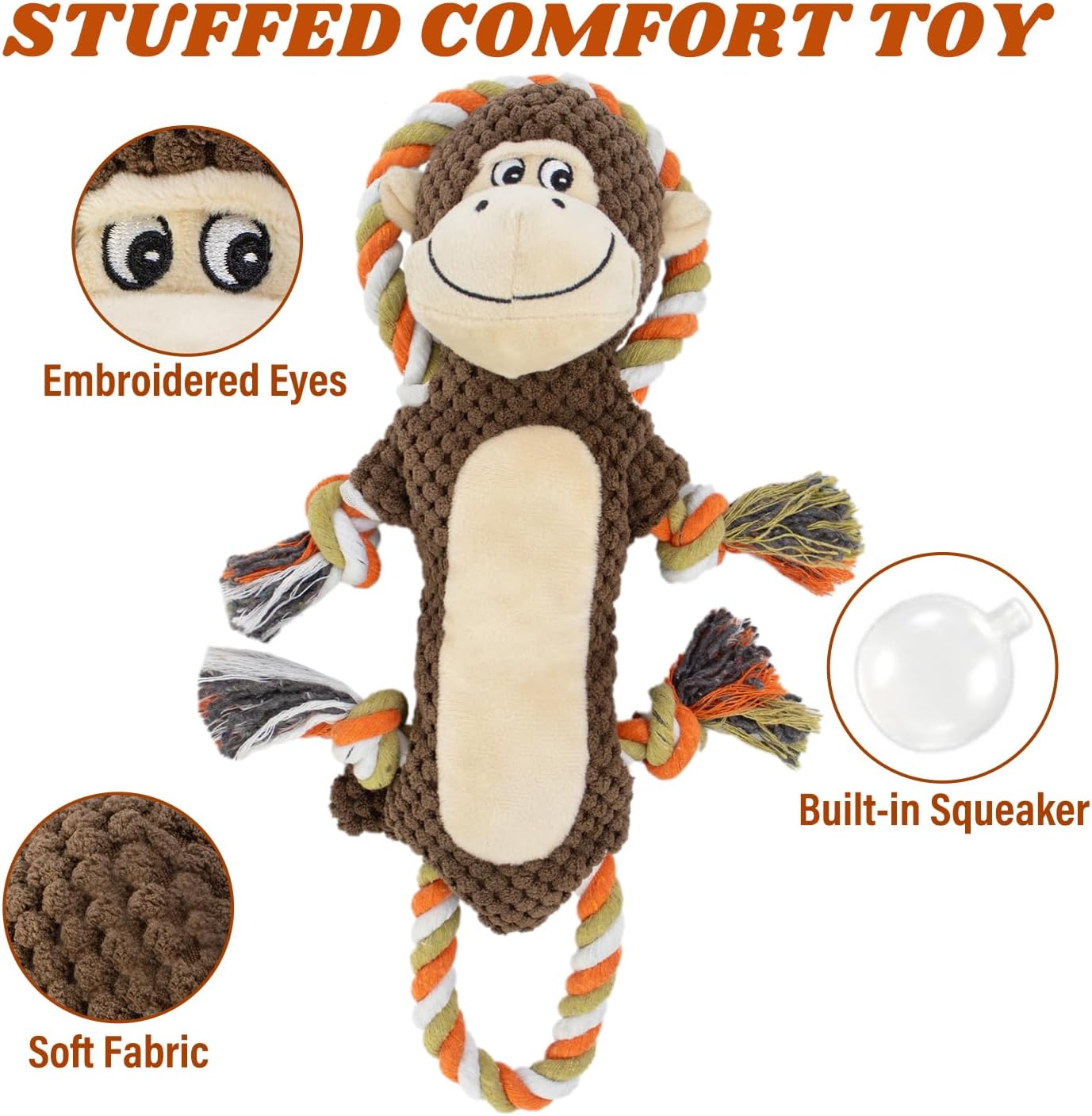 Thumbnail 1 de CneeeeeB Plush Squeaky Dog Toy for Large Breeds