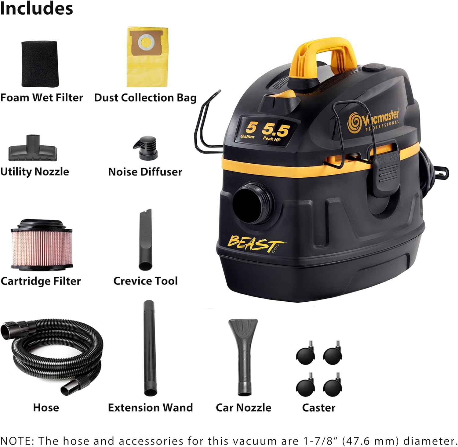 Thumbnail 1 de Vacmaster Professional Beast VFB511H 5-Gallon Wet/Dry Vac 🧰