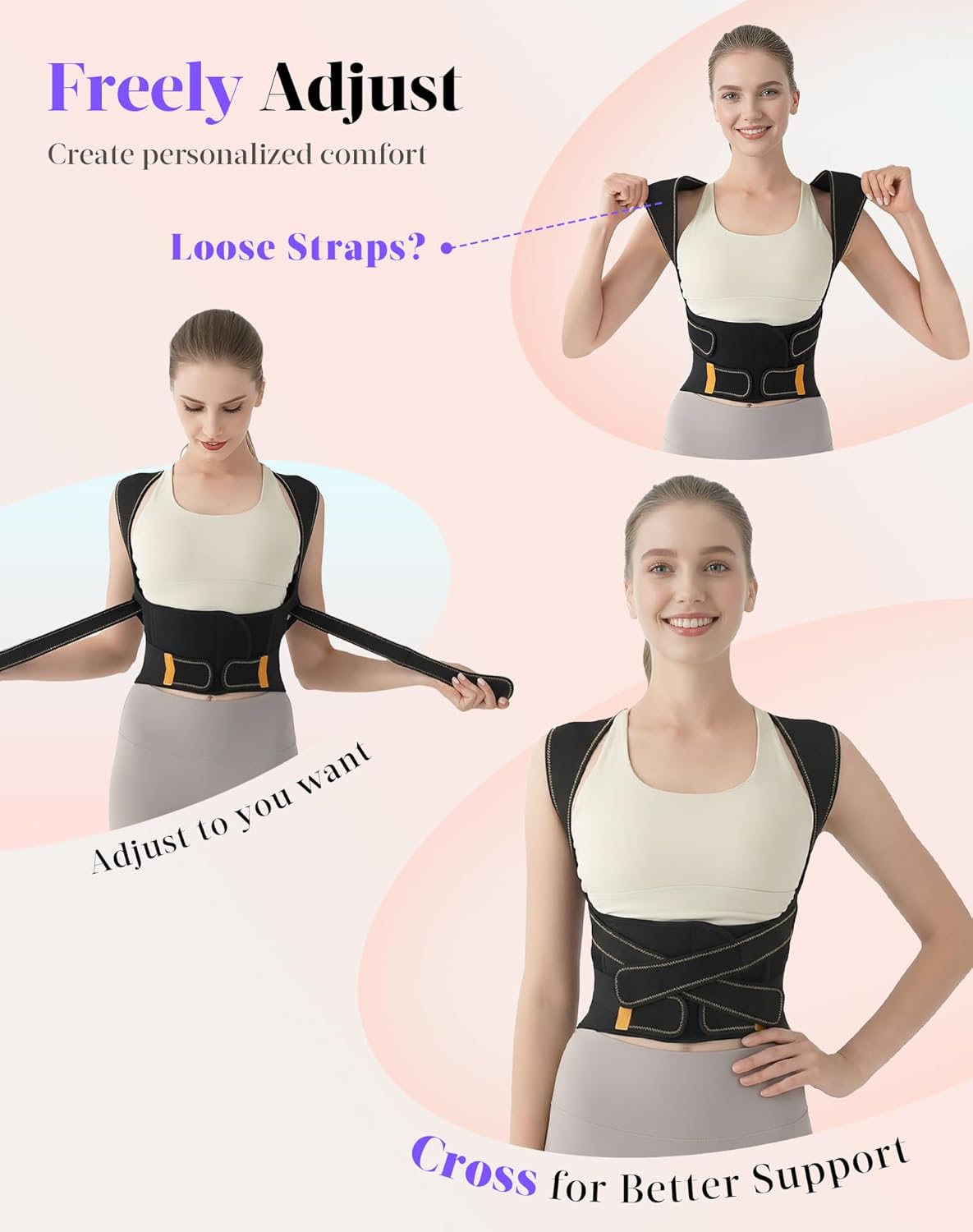 Thumbnail 3 de Posture Corrector 5‑Rod Full Back Support Medium