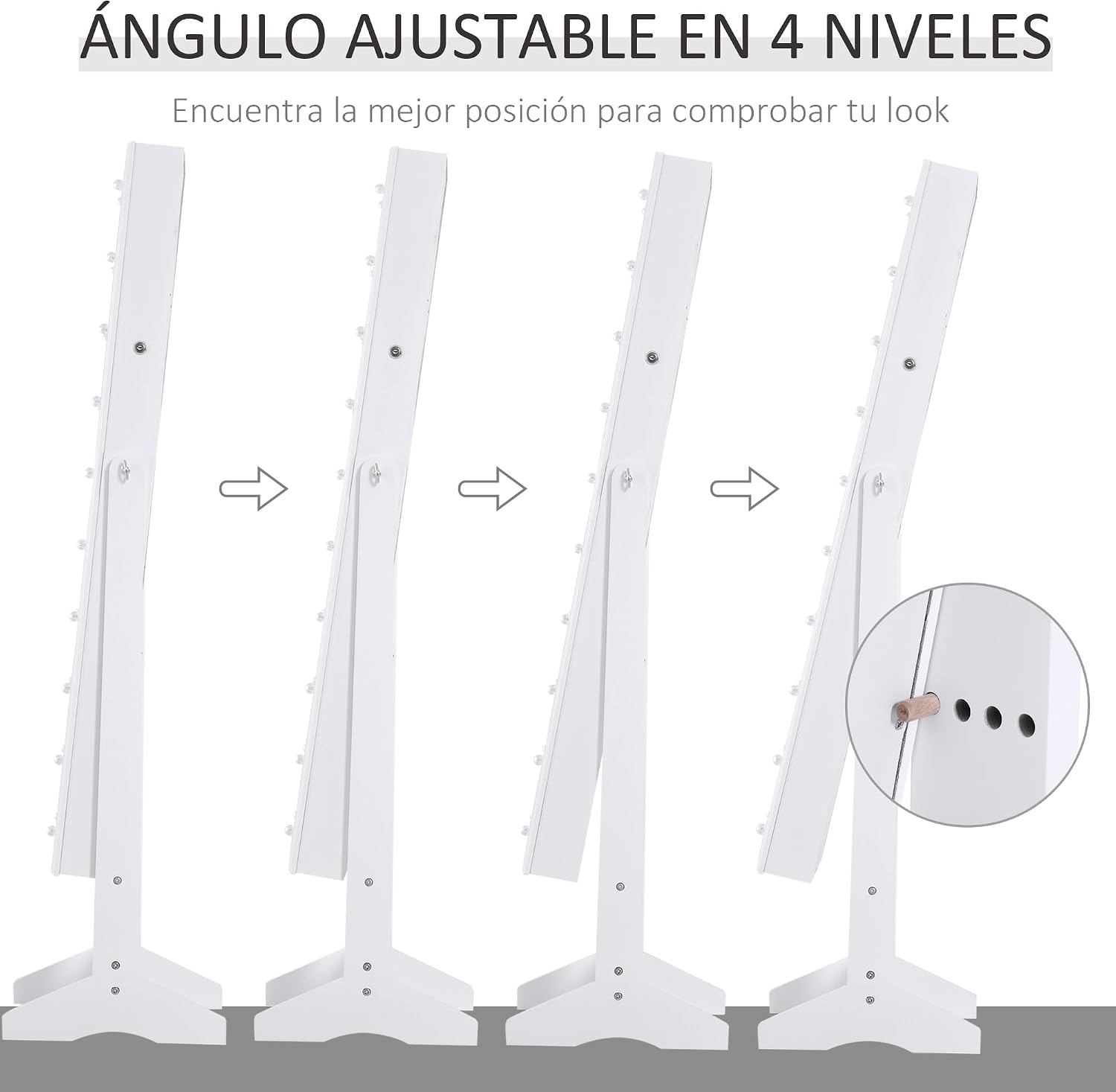 Detalle 1 de HOMCOM espejo joyero LED 20 luces