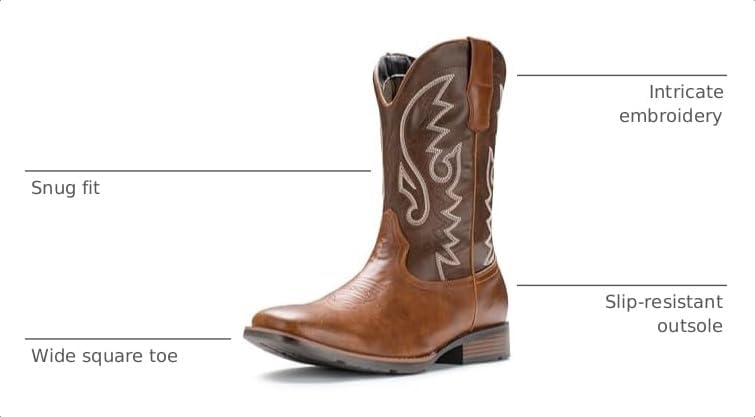 Detalle de IUV Cowboy Boots, Wide Square Toe