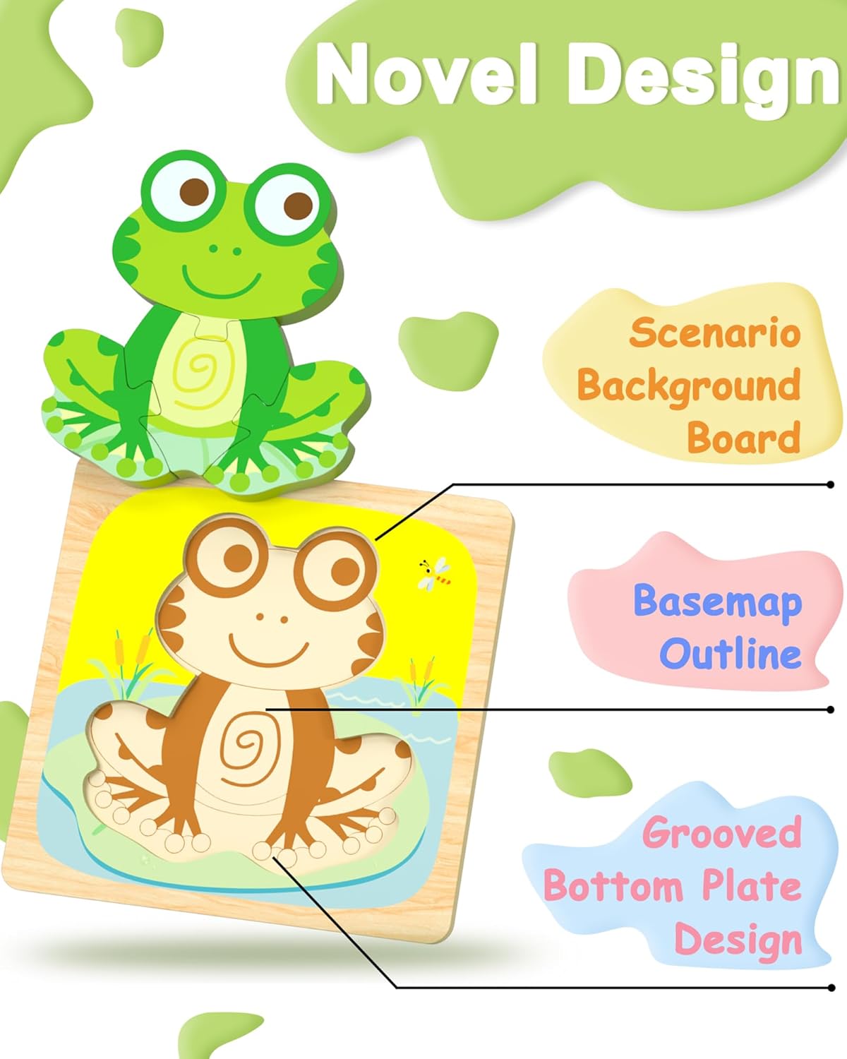 Thumbnail 5 de Benresive Wooden Toddler Puzzles 6pc 🧩