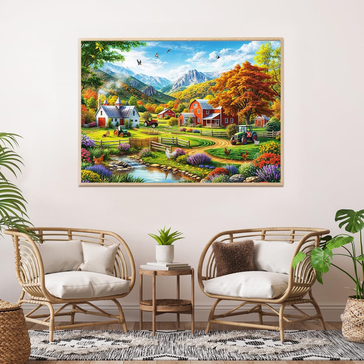 Thumbnail 4 de HUADADA 1000-Piece Country Life Jigsaw Puzzle for Adults
