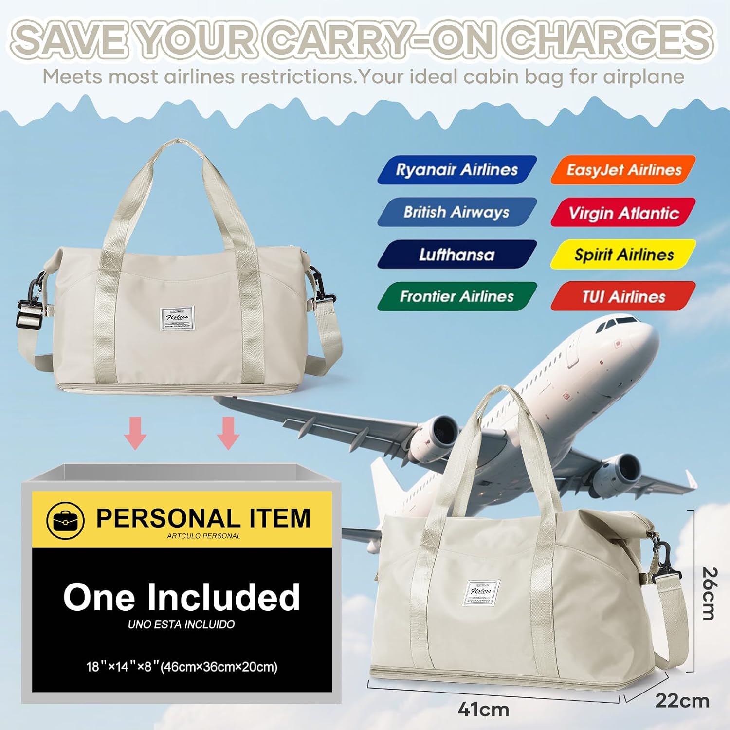 Thumbnail 2 de Reisetasche Damen 40x30x20 Ryanair Handgepäck